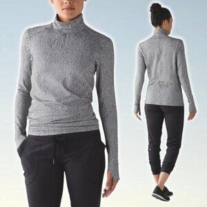 LULULEMON Ready To Rulu Turtleneck Size 4 Running Luon Spray Jacquard